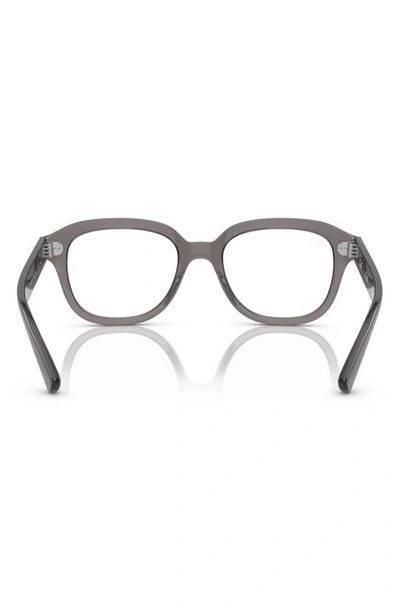 Shop Ray Ban Erik 51mm Square Optical Glasses In Dark Grey