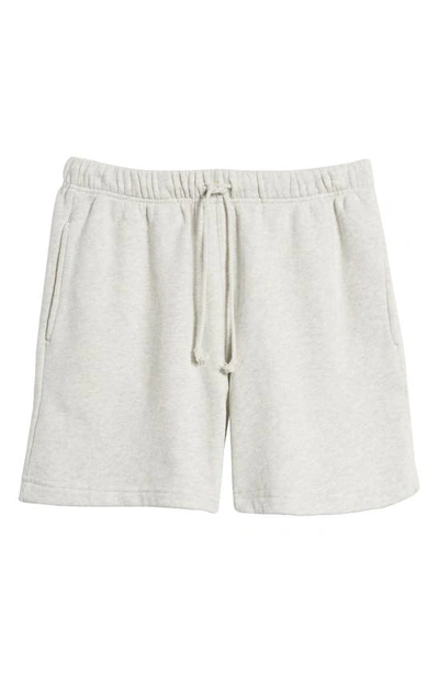 Shop Elwood Core Organic Cotton Brushed Terry Sweat Shorts In Vintage Ash Grey
