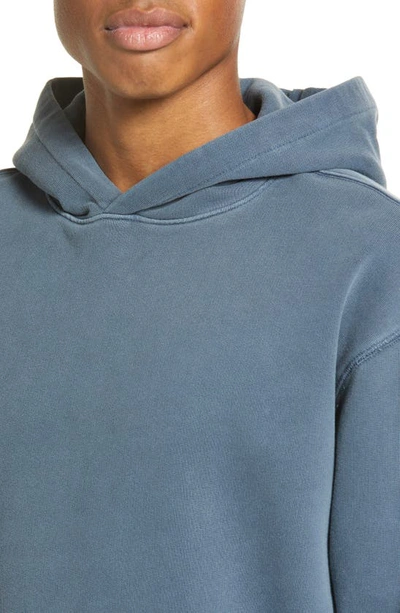 Shop Elwood Core Oversize Organic Cotton Brushed Terry Hoodie In Vintage Navy