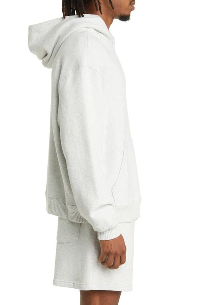 Shop Elwood Core Oversize Organic Cotton Brushed Terry Hoodie In Vintage Ash Grey