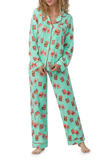 Shop Bedhead Pajamas Print Stretch Organic Cotton Pajamas In Perfect Match