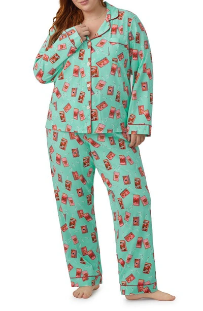 Shop Bedhead Pajamas Print Stretch Organic Cotton Pajamas In Perfect Match