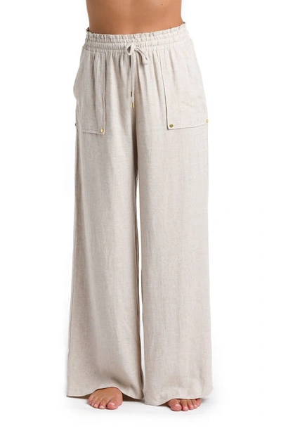 Shop La Blanca Beach Cover-up Pants In Taupe