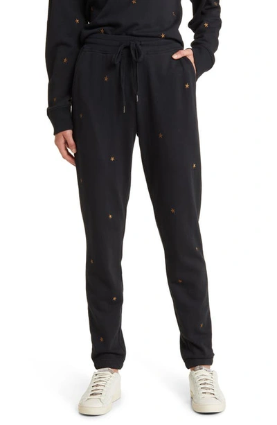 Shop Rails Kingston Star Embroidery Cotton Blend Joggers In Bronze Star Embroidery