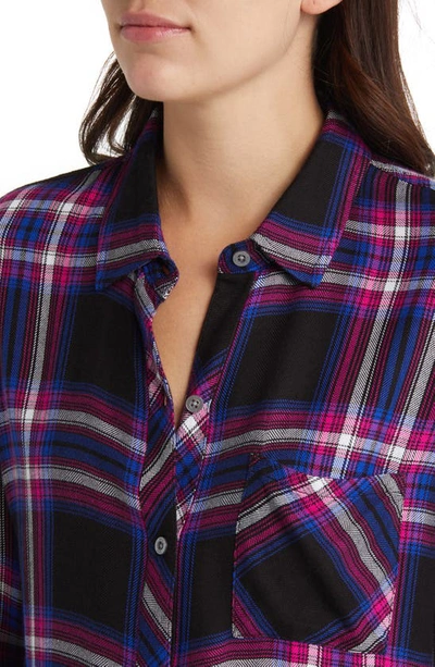 Shop Rails Hunter Plaid Button-up Shirt In Electric Blue