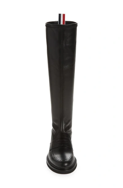 Shop Thom Browne Penny Knee High Boot In Black