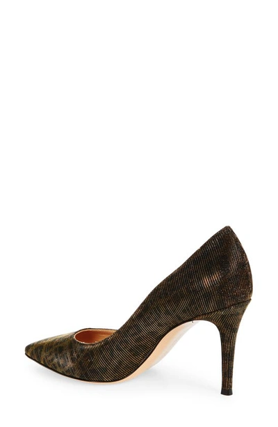Shop Gianvito Rossi Exopard Leopard Crystal Embellished Pointed Toe Pump In Leopard Print