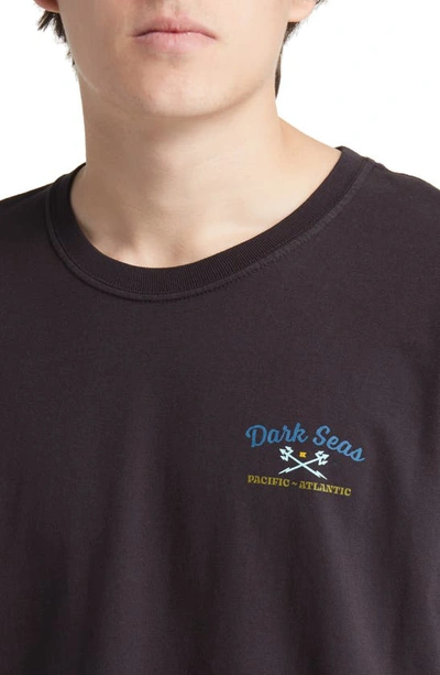 Shop Dark Seas Tentacles Cotton Graphic T-shirt In Black