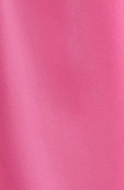 Shop Stella Mccartney Falabella Crystal Chain Strap One-shoulder Satin Gown In 5560 - Bright Pink