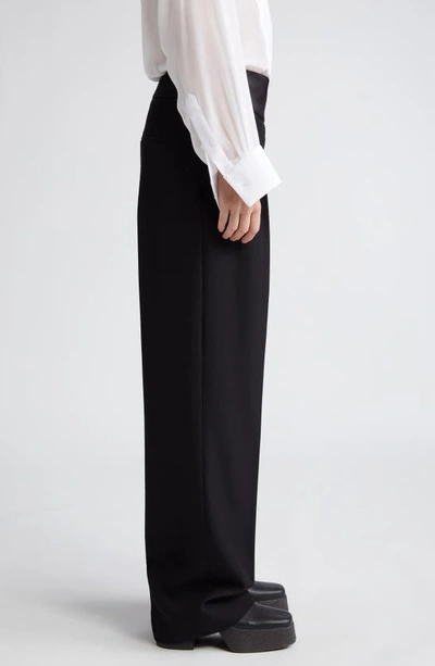 Shop Stella Mccartney Wool Tuxedo Pants In 1000 - Black