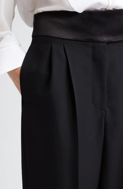 Shop Stella Mccartney Wool Tuxedo Pants In 1000 - Black
