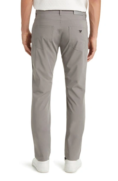 Shop Emporio Armani Techno Five-pocket Pants In Solid Medium Grey