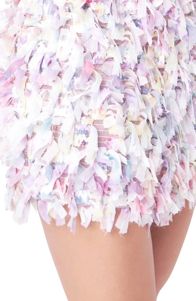 English Factory Ribbon Texture Miniskirt In Mauve