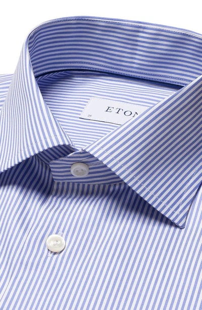 Shop Eton Contemporary Fit Bengal Stripe Cotton Dress Shirt In Blue