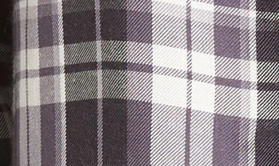 Shop Bobeau Tie Front Plaid Shirt In Grey/ Black Plaid