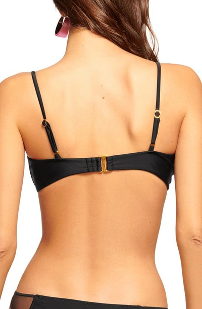 Shop Ramy Brook Kai Mesh Trim Underwire Bikini Top In Black