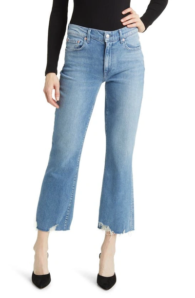 Shop Le Jean Bella Chew Hem Ankle Flare Jeans In Beach House