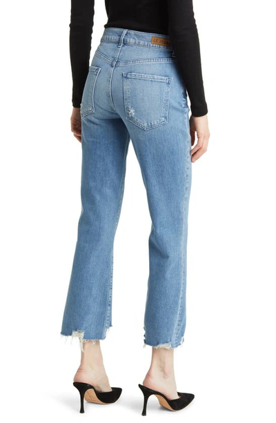 Shop Le Jean Bella Chew Hem Ankle Flare Jeans In Beach House