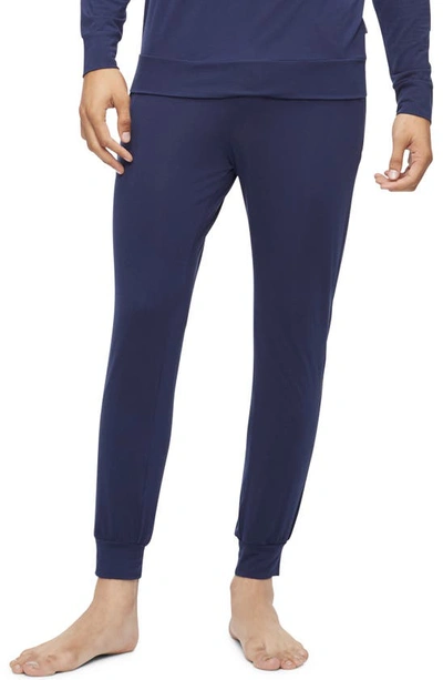 Shop Calvin Klein Modal Blend Jogger Pajama Pants In Blue Shadow