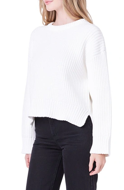 Shop English Factory Oversize Rib Sweater In White