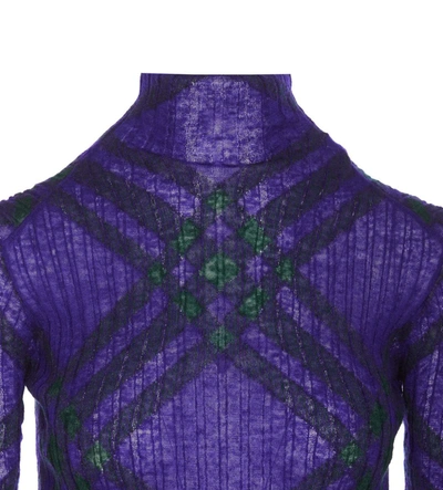 Shop Burberry Sweaters In Purple