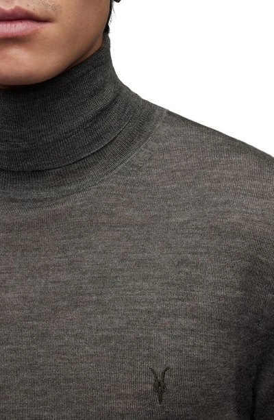 Shop Allsaints Mode Merino Wool Turtleneck Sweater In Monument Grey Marl