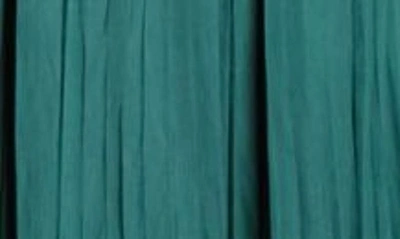 Shop Ulla Johnson Letty Ruffle Detail Pleated Satin Dress In Jadeite