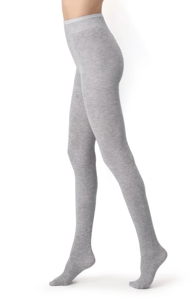 Shop Oroblu Comfort Touch Tights In Grey-melange