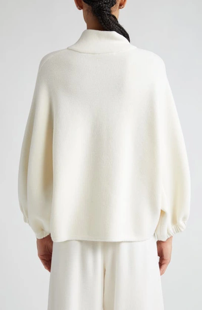 Shop Max Mara Smirne Stand Collar Virgin Wool Cardigan In White