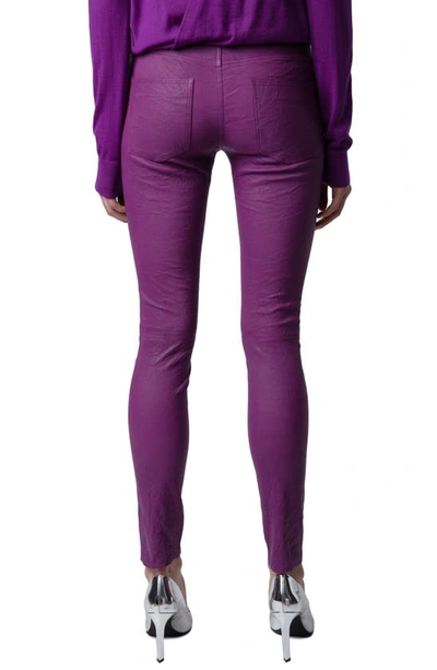 Zadig & Voltaire Phlame Leather Pants In Goa