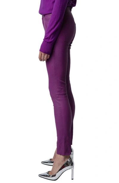 Zadig & Voltaire Phlame Leather Pants In Goa