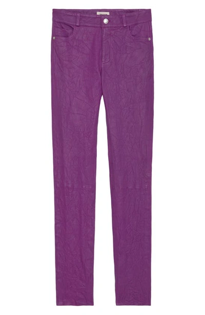 Zadig & Voltaire Phlame Leather Pants In Goa