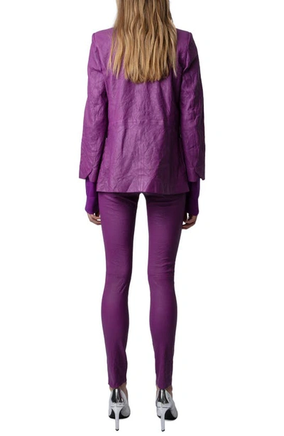 Zadig & Voltaire Phlame Leather Pants In Goa