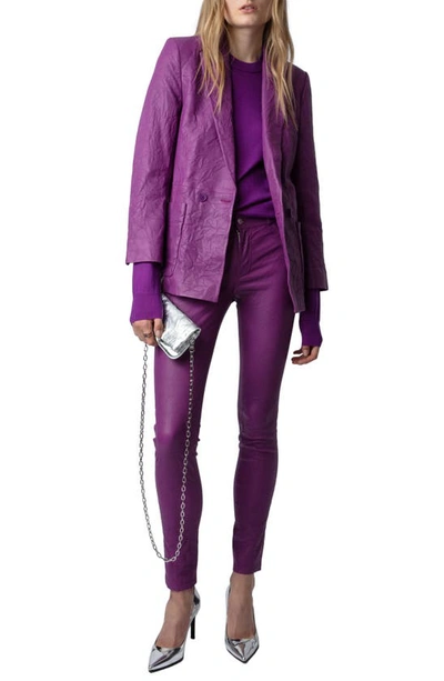 Zadig & Voltaire Phlame Leather Pants In Goa