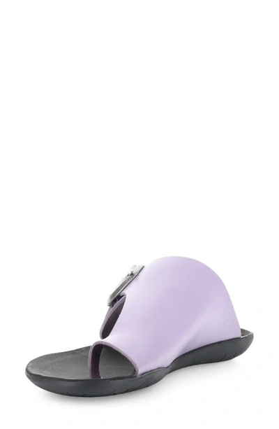 Shop Fly London Mica Slide Sandal In Violet Brooklyn