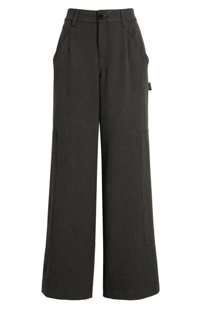 Wit & Wisdom 'ab'solution High Waist Wide Leg Carpenter Pants In Charcoal