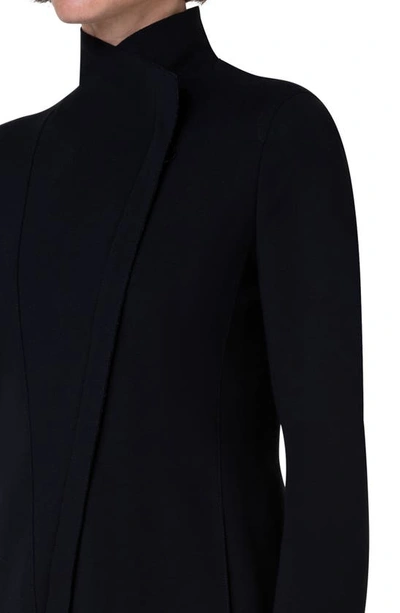 Shop Akris Punto Jersey Moto Zip Jacket In Black