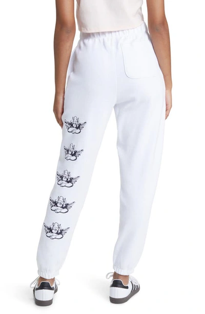 Shop Boys Lie Room To Grow Cotton Interlock Graphic Joggers In White