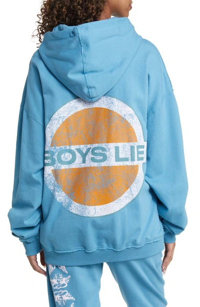 Shop Boys Lie Pamela Fleece Graphic Hoodie In Blue