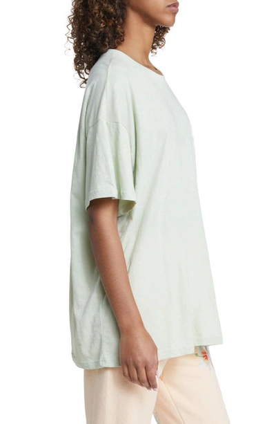 Shop Boys Lie Rhinestone Oversize Cotton Slub Jersey Graphic T-shirt In Spearmint