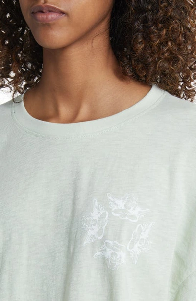 Shop Boys Lie Rhinestone Oversize Cotton Slub Jersey Graphic T-shirt In Spearmint