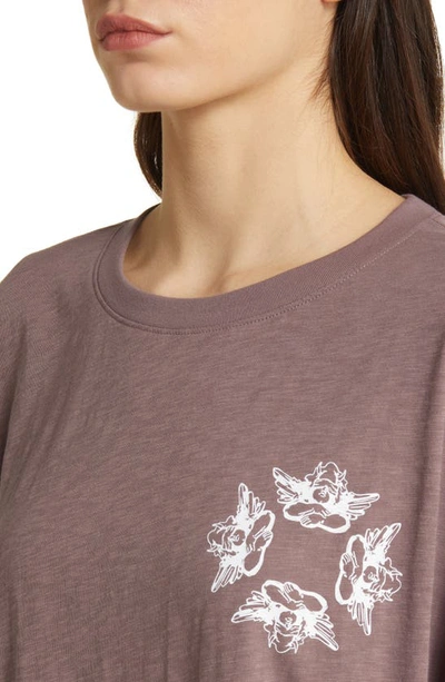 Shop Boys Lie Locked In Oversize Cotton Slub Jersey Graphic T-shirt In Brown