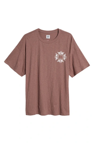 Shop Boys Lie Locked In Oversize Cotton Slub Jersey Graphic T-shirt In Brown