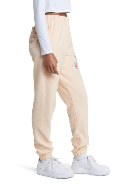 Boys Lie I Am Not Where You Left Me Sweatpants In Peach