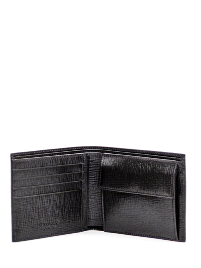 Shop Ferragamo Leather Wallet In Nero
