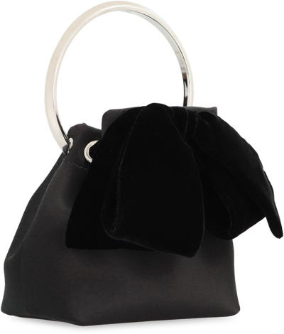 Shop Jimmy Choo Bon Bon Satin Bag In Black