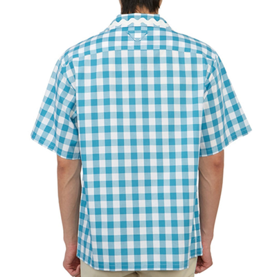 Shop Prada Checked Cotton Shirt In Blue