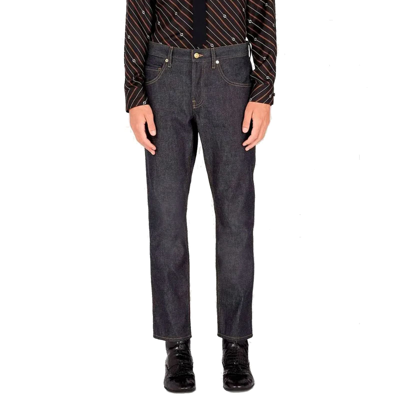 Shop Gucci Tapered Jeans In Blue