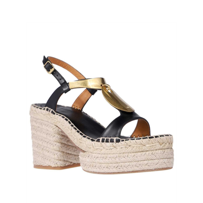 Shop Chloé Pema Espadrilles Sandals In Black