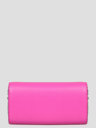 Shop Christian Louboutin Loubi54 Chain Wallet In Pink & Purple
